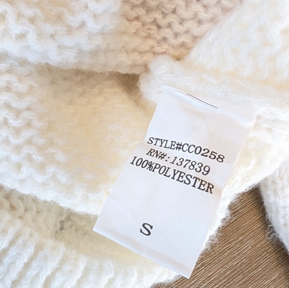 LUNA IVY 3D Heart White Cardigan Size S - Picture 13 of 13